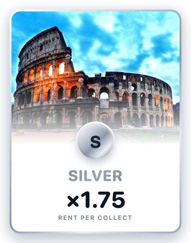 Silver upgrade: rent ×1.75